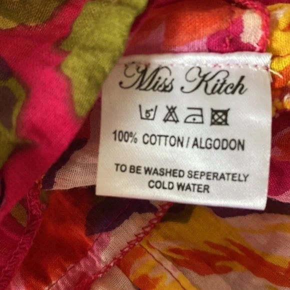 Miss Kitsch Ibiza Pink Floral Cotton Maxi Dress S - Picture 9 of 13